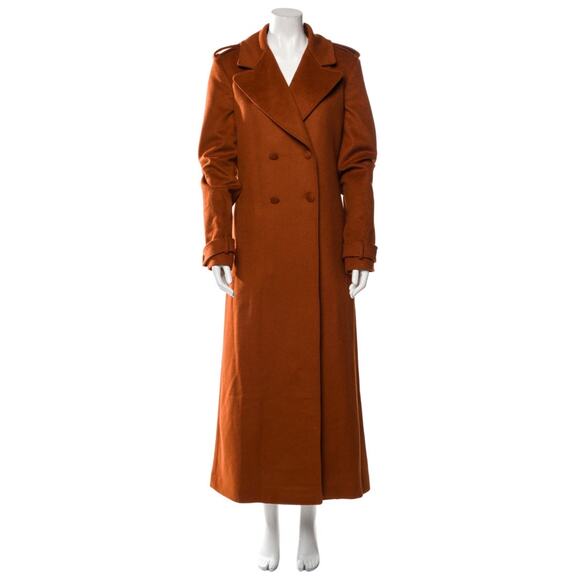Gabriela Hearst Houstt Double Breasted 100% Cashmere Coat in Rust IT 42 US 6 - Picture 2 of 4
